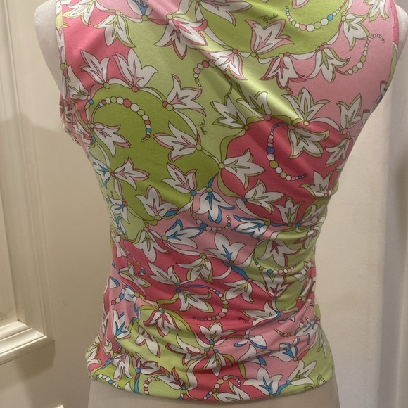 Emilio Pucci Floral Design Top - Lime and Pink - Picture 7 of 7